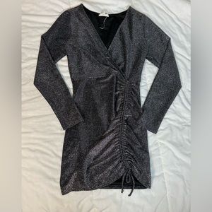 Black Sparkly Cinch Dress
